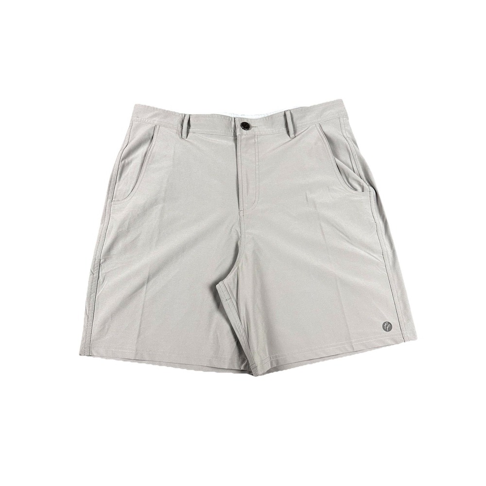 Free Fly Shorts Men 36 Light Gray Golf Performance Stretch 7.5" Hybrid Technical